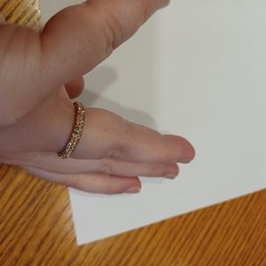 Rose gold and silver rings